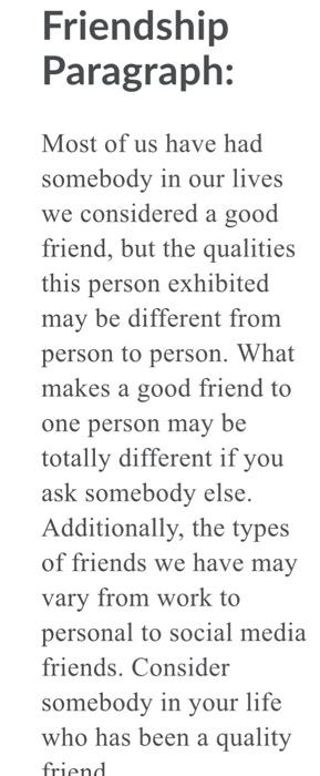 Make good friend that qualities a Friendship Traits: