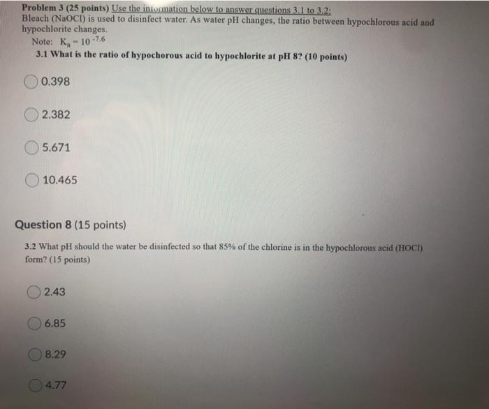 Solved Problem 3 (25 points) Use the information below to | Chegg.com