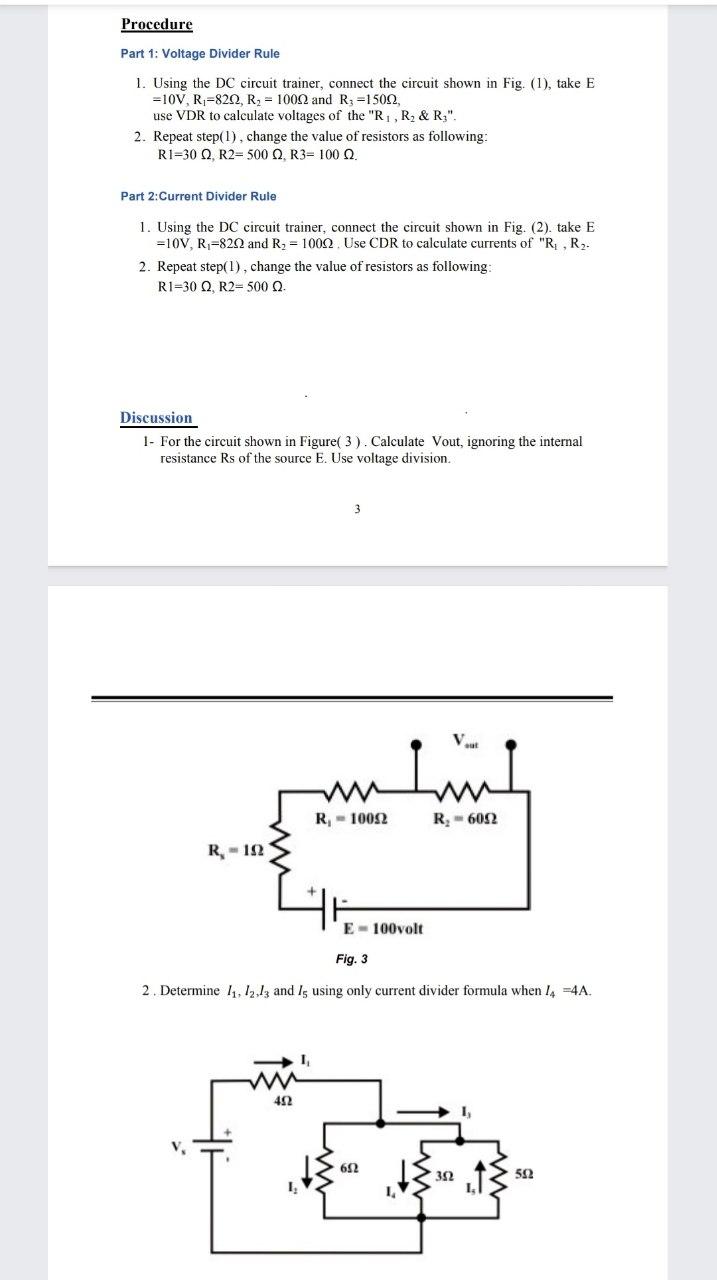 voltage divider rule formula