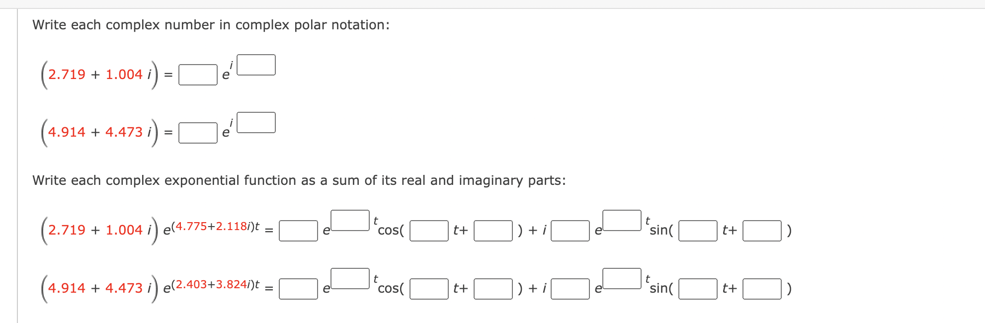 Solved Write each complex number in complex polar | Chegg.com