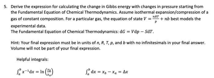 Solved 1. An Equation Of State For A Real Gas Has Been | Chegg.com