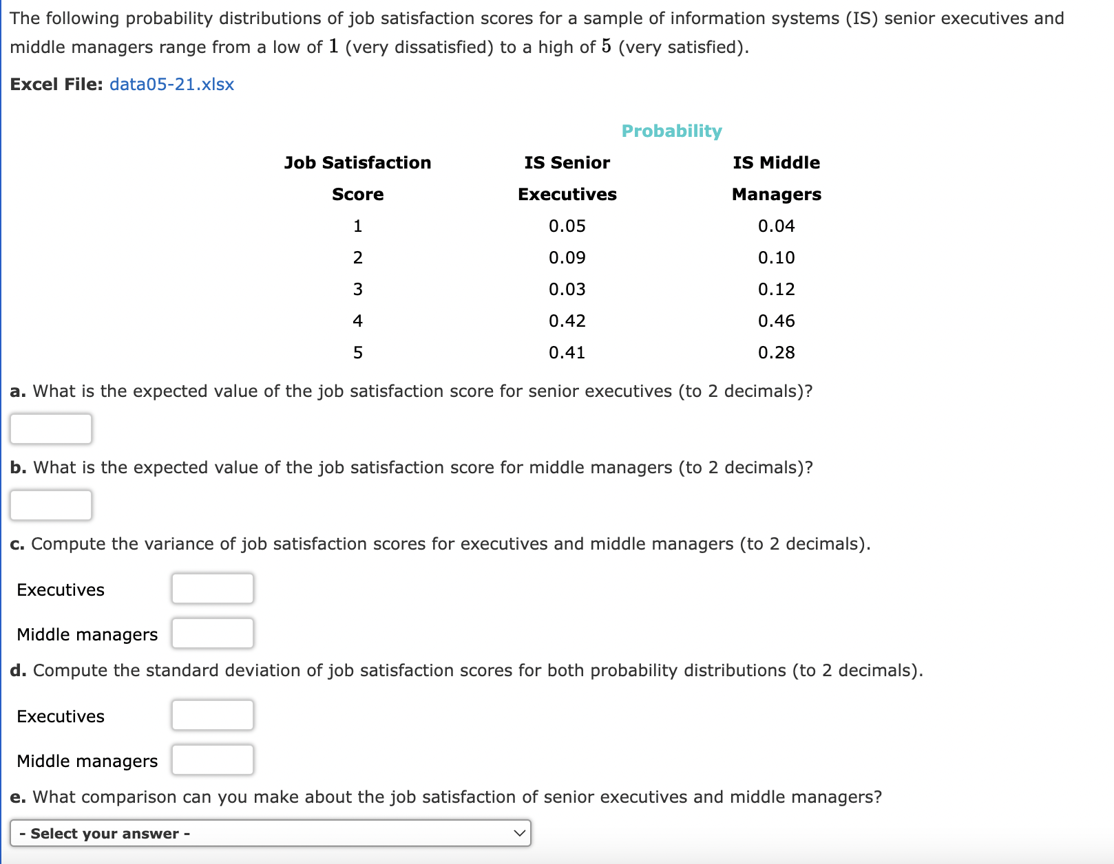 Job Distribution Examples Solved The following probability distributions of job | Chegg.com