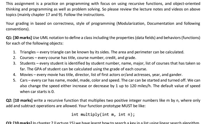 Solved This assignment is a practice on programming with | Chegg.com