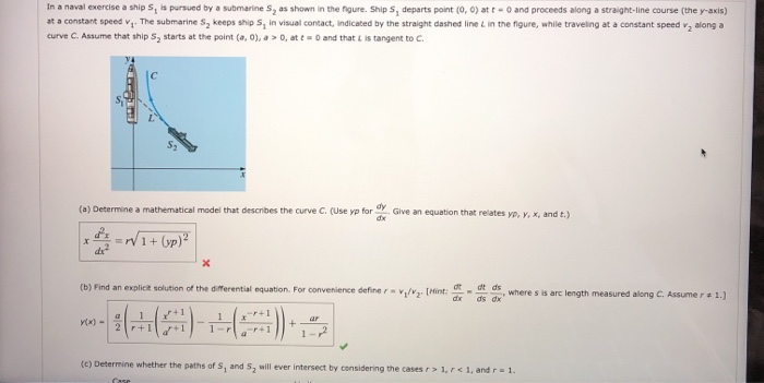 Solved (a) Determine a mathematical model that describes the | Chegg.com