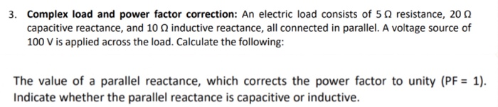 Solved 3. Complex load and power factor correction: An | Chegg.com