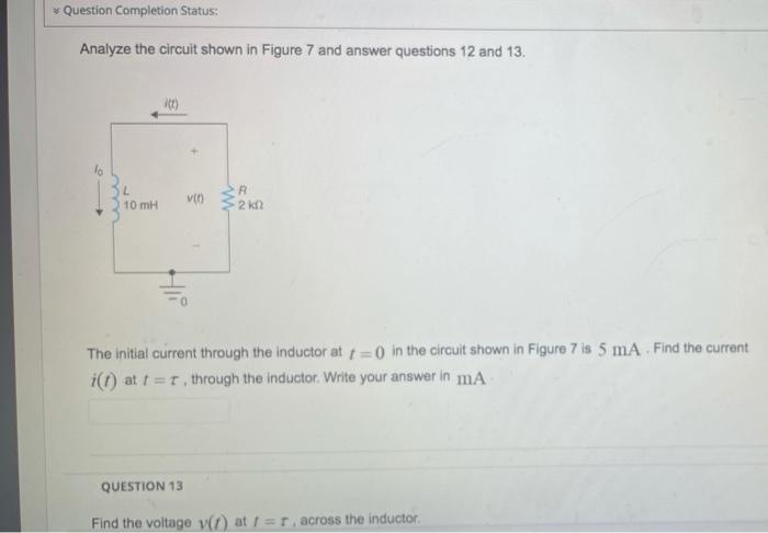 Solved Question Completion Status: Analyze the circuit shown | Chegg.com