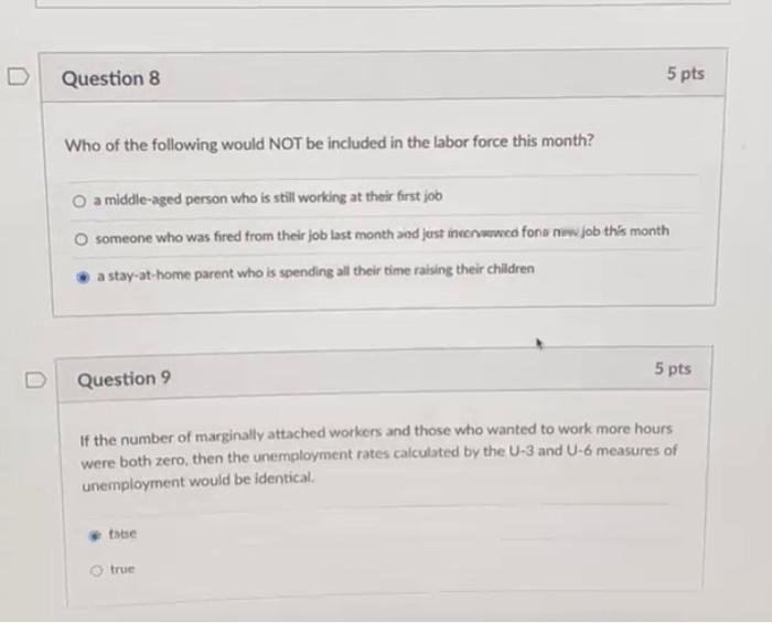 Solved D Question 8 5 pts Who of the following would NOT be | Chegg.com