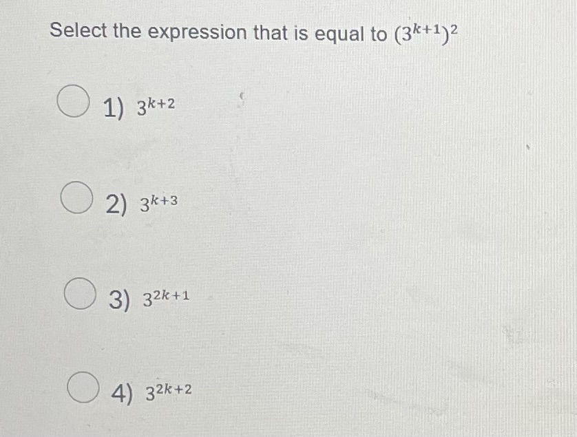 Solved Select the expression that is ﻿equal | Chegg.com