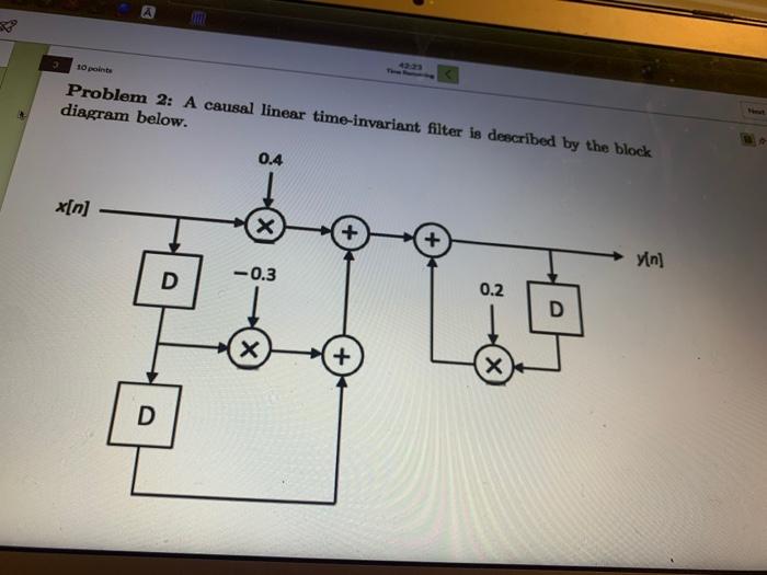 Solved 10 point Problem 2: A causal linear time-invariant | Chegg.com