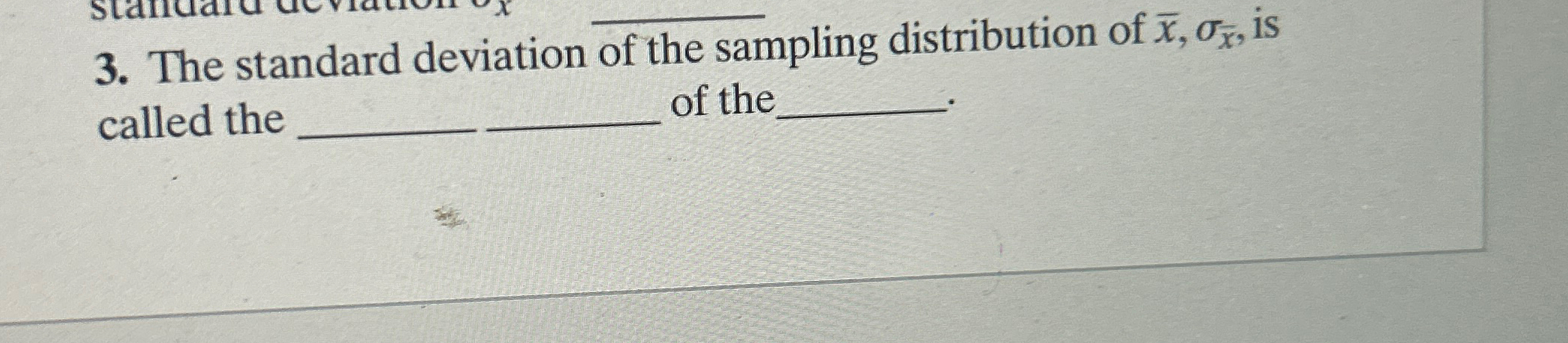 Solved The standard deviation of the sampling distribution | Chegg.com