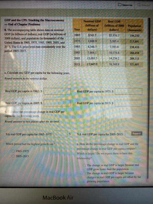 Solved I Give Thumbs Up For Correct Answercalculate Gdp U Chegg Com