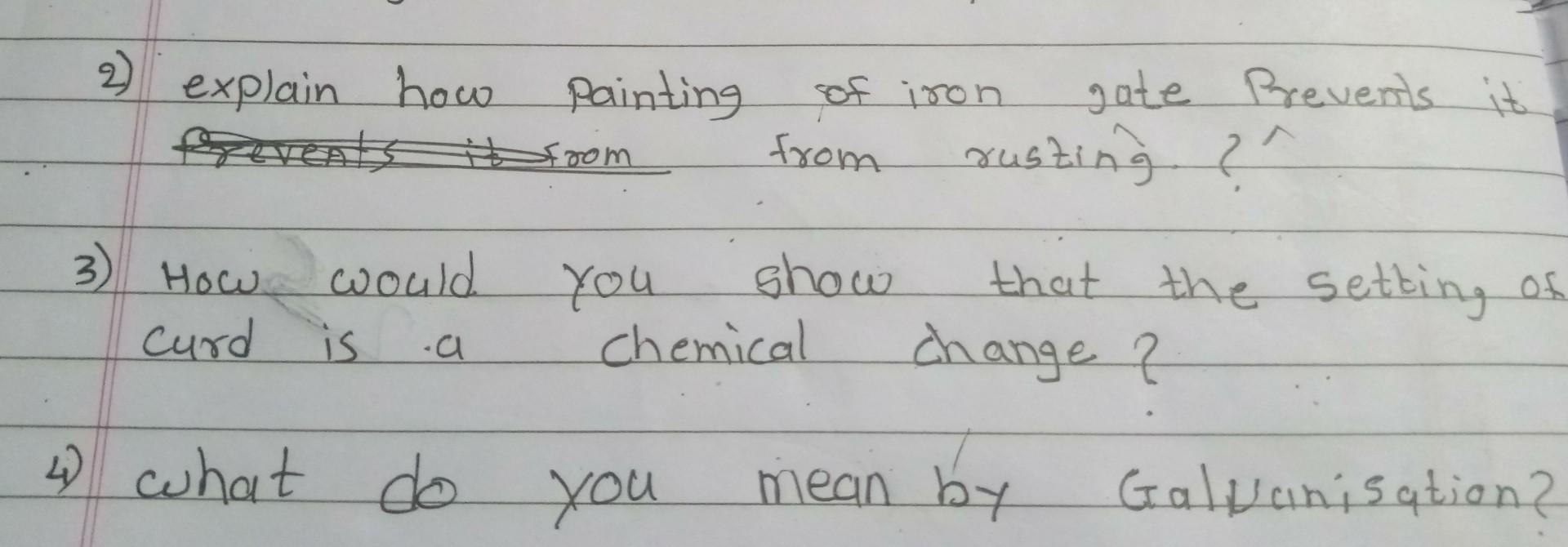 Solved 2) explain how painting of iron gate Prevents it from