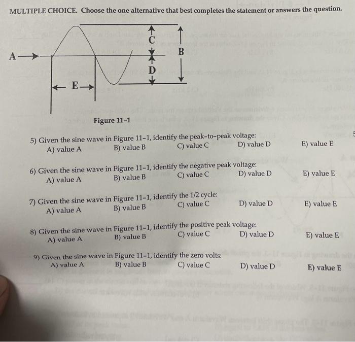 Solved MULTIPLE CHOICE. Choose the one alternative that best | Chegg.com