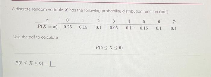 Solved A probability distribution function is given by | Chegg.com