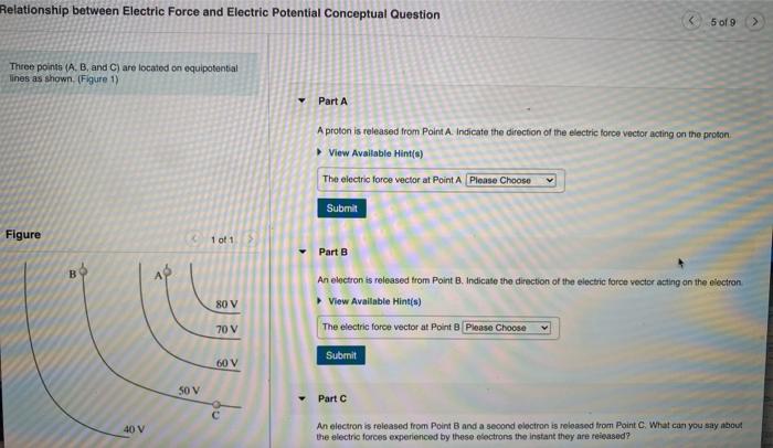 Solved Relationship between Electric Force and Electric | Chegg.com