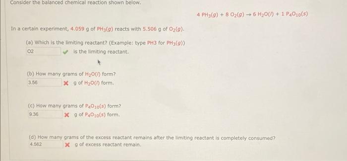 Solved Consider the balanced chemical reaction shown below. | Chegg.com