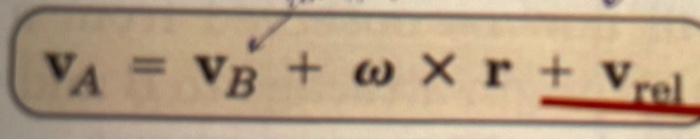 Solved vA=vB+ω×r±vrelAt a given instant, rod AB has the | Chegg.com