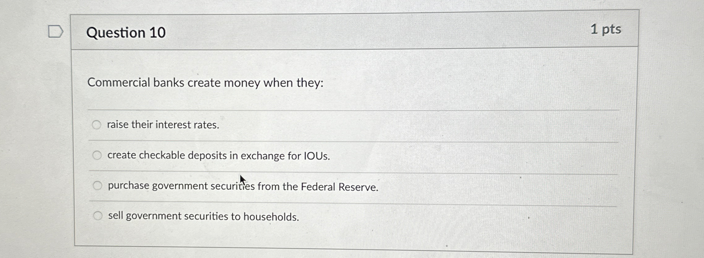 Solved Question banks create money when