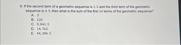 what is the next term of the geometric sequence 5 15 45