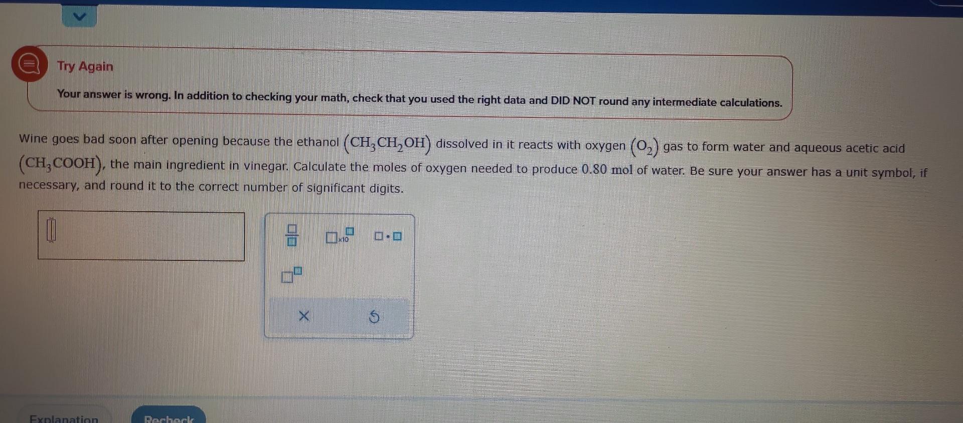 Solved Wine Goes Bad Soon After Opening Because The Ethanol Chegg