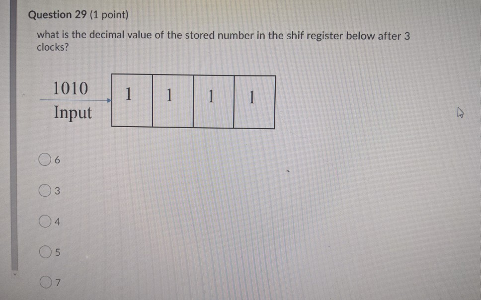 Solved Question 29 (1 point) what is the decimal value of | Chegg.com