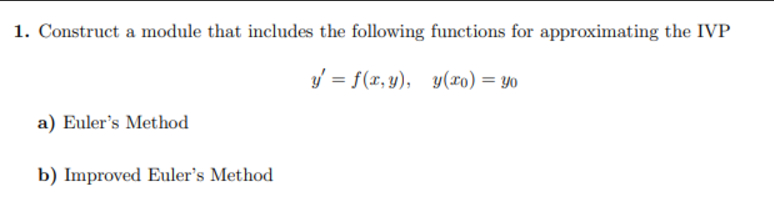 Solved Construct a module that includes the following | Chegg.com