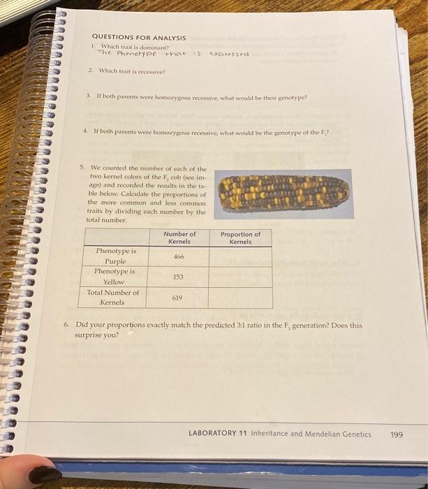 Solved MLRCISE B. CORN GENETICS INTRODUCTION The Objective | Chegg.com