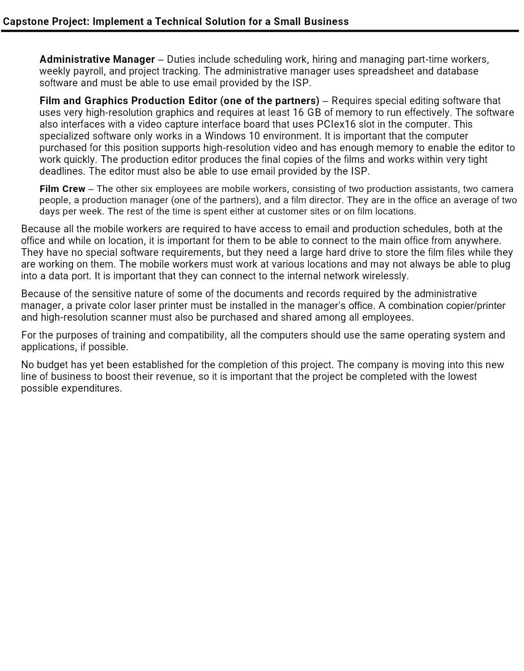 Solved Capstone Project Implement a Technical Solution for