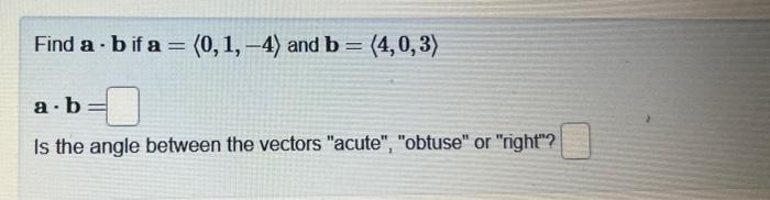 Solved Find A⋅b If ∣a∣=18,∣b∣=4, And The Angle Between A And | Chegg.com