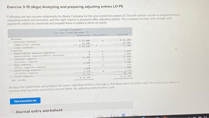 Solved Exercise 3 15 Algo Analyzing And Preparing 9835