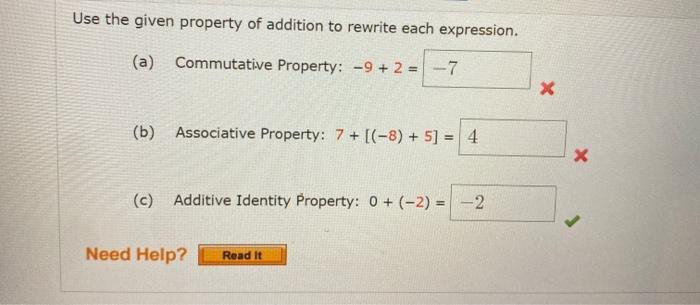 Commutative Property of Addition 