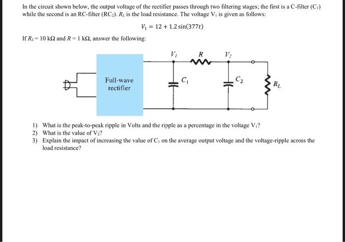 Solved In the circuit shown below, the output voltage of the | Chegg.com