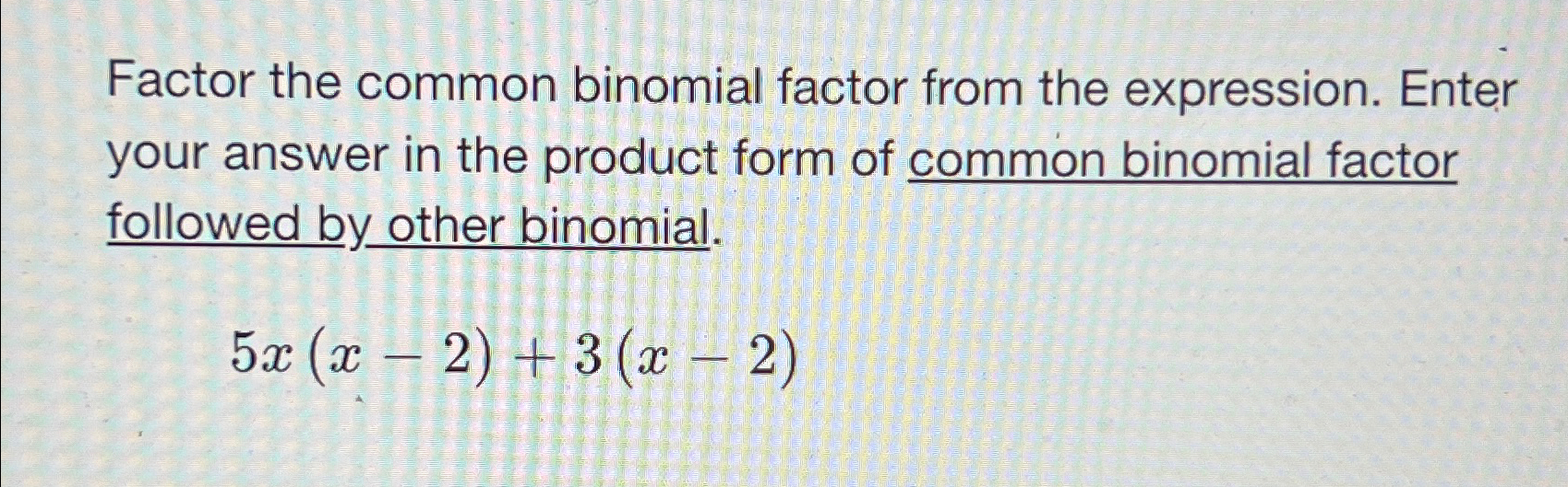 how to find the greatest common factor of a binomial