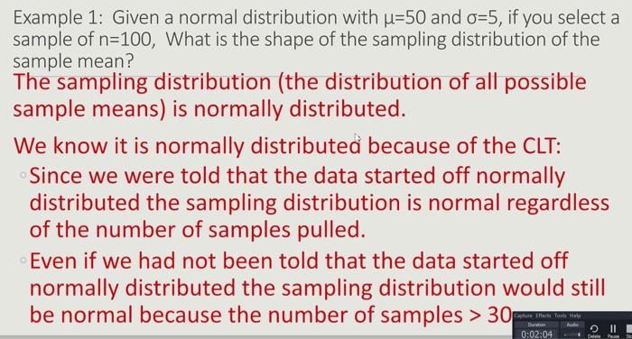 Solved Example 1: Given a normal distribution with μ=50 and | Chegg.com