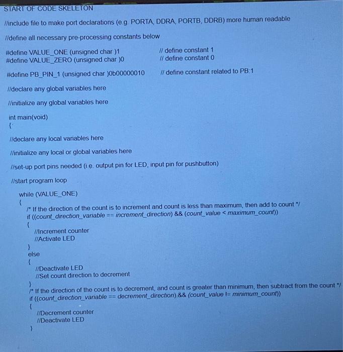 Solved what a program in c++ to blink the led and have the | Chegg.com