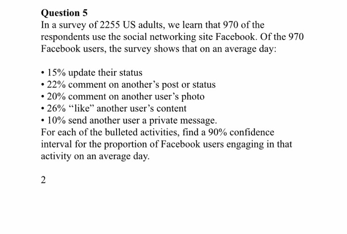 Solved Question 5 In a survey of 2255 US adults, we learn | Chegg.com