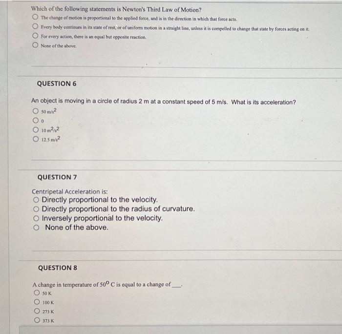 which of the following best describes newton's third law of motion