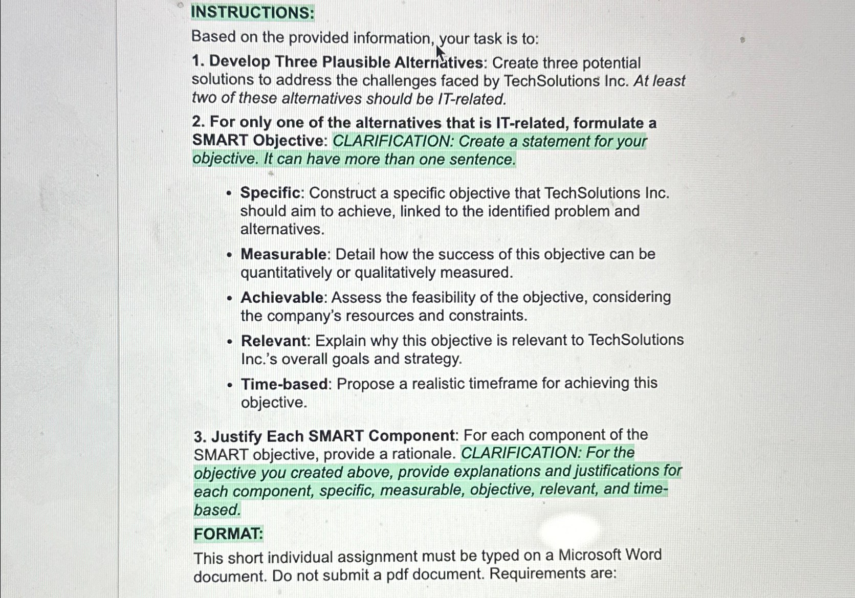 Solved INSTRUCTIONS:Based on the provided information, your | Chegg.com