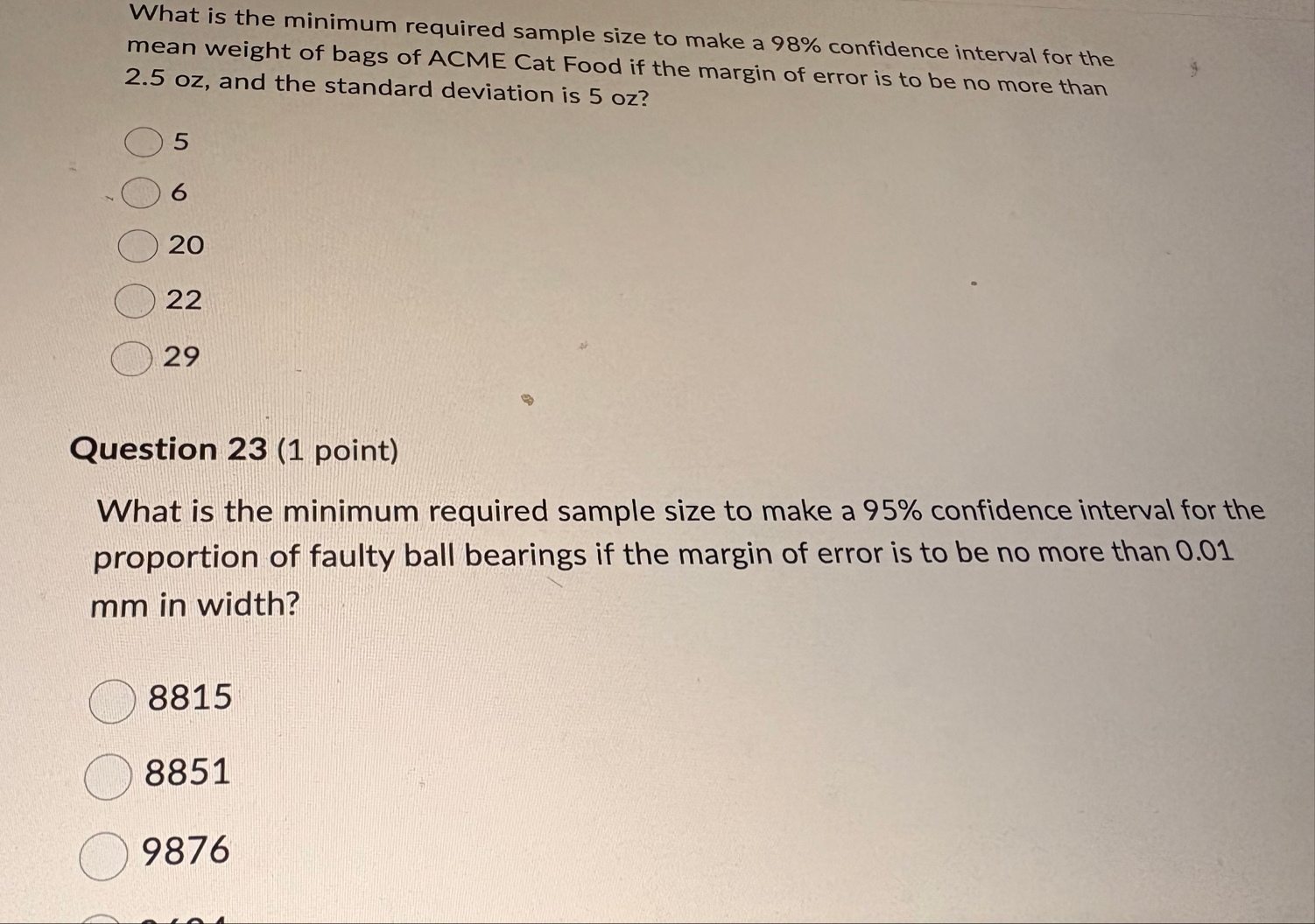 Solved What is the minimum required sample size to make a | Chegg.com