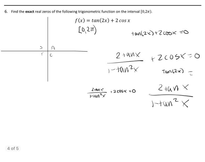 Solved What Are The Exact Real Zeros Of The Following Chegg Com