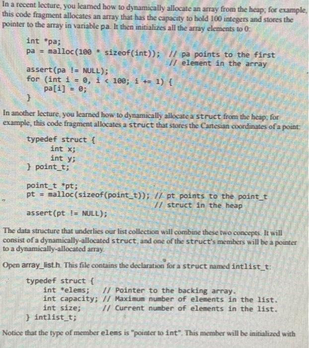 In a recent lecture, you leamed how to dynamically | Chegg.com