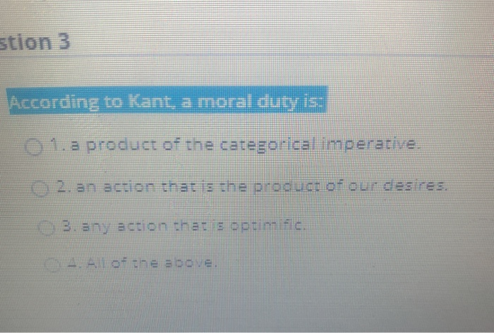 moral duty according to kant