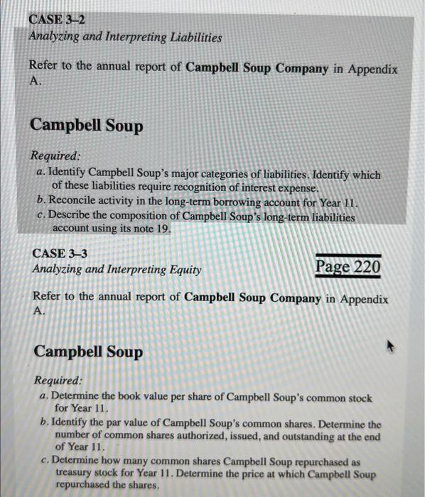 Campbell SoupCASE 32 Analyzing and Interpreting