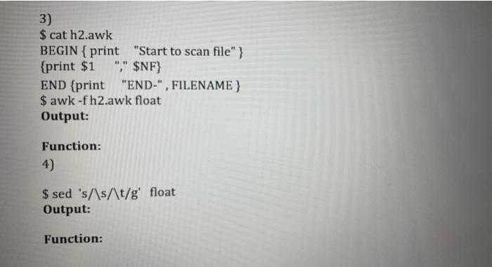 Solved Part III: Write output of following commands and | Chegg.com