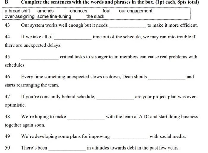 Solved Complete each sentence with the correct preposition | Chegg.com