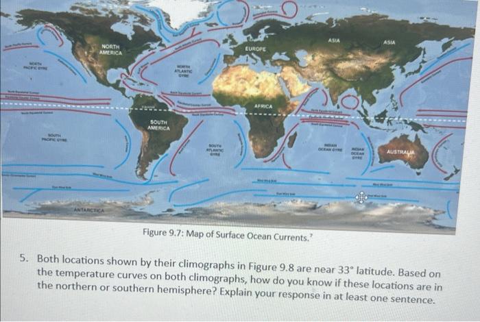 Solved 5. Both locations shown by their climographs in | Chegg.com