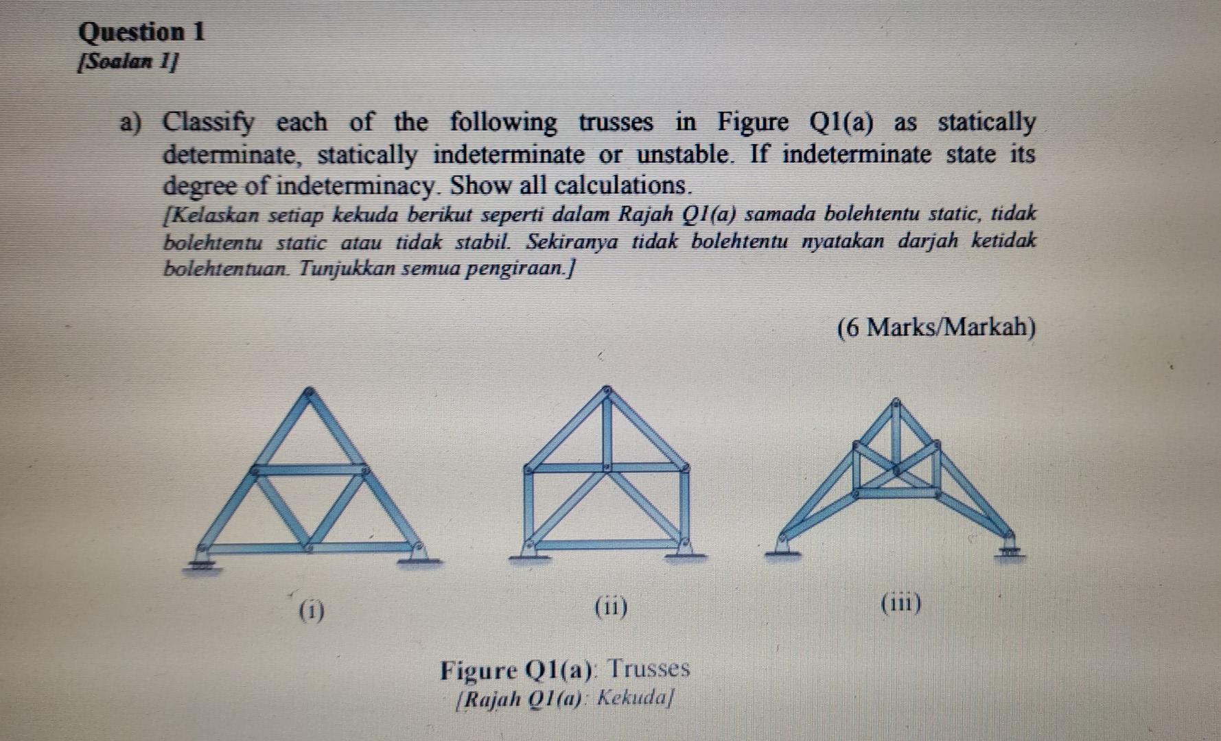 Solved Question 1 [Soalan 1] A) Classify Each Of The | Chegg.com