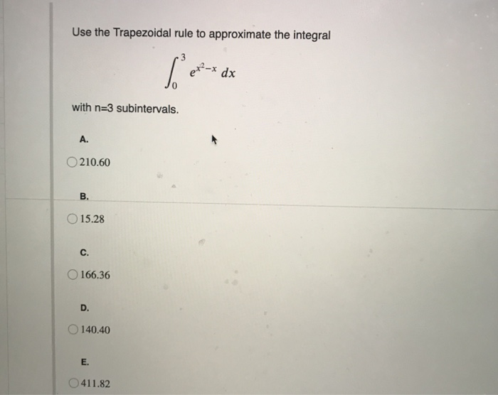 Solved Use The Trapezoidal Rule To Approximate The Integral | Chegg.com