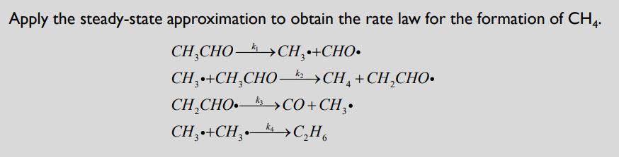 Apply the steady-state approximation to ﻿obtain the | Chegg.com