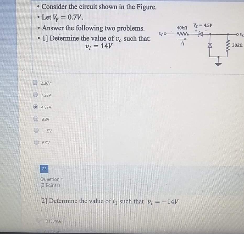 Solved • Consider the circuit shown in the Figure. • Let V = | Chegg.com